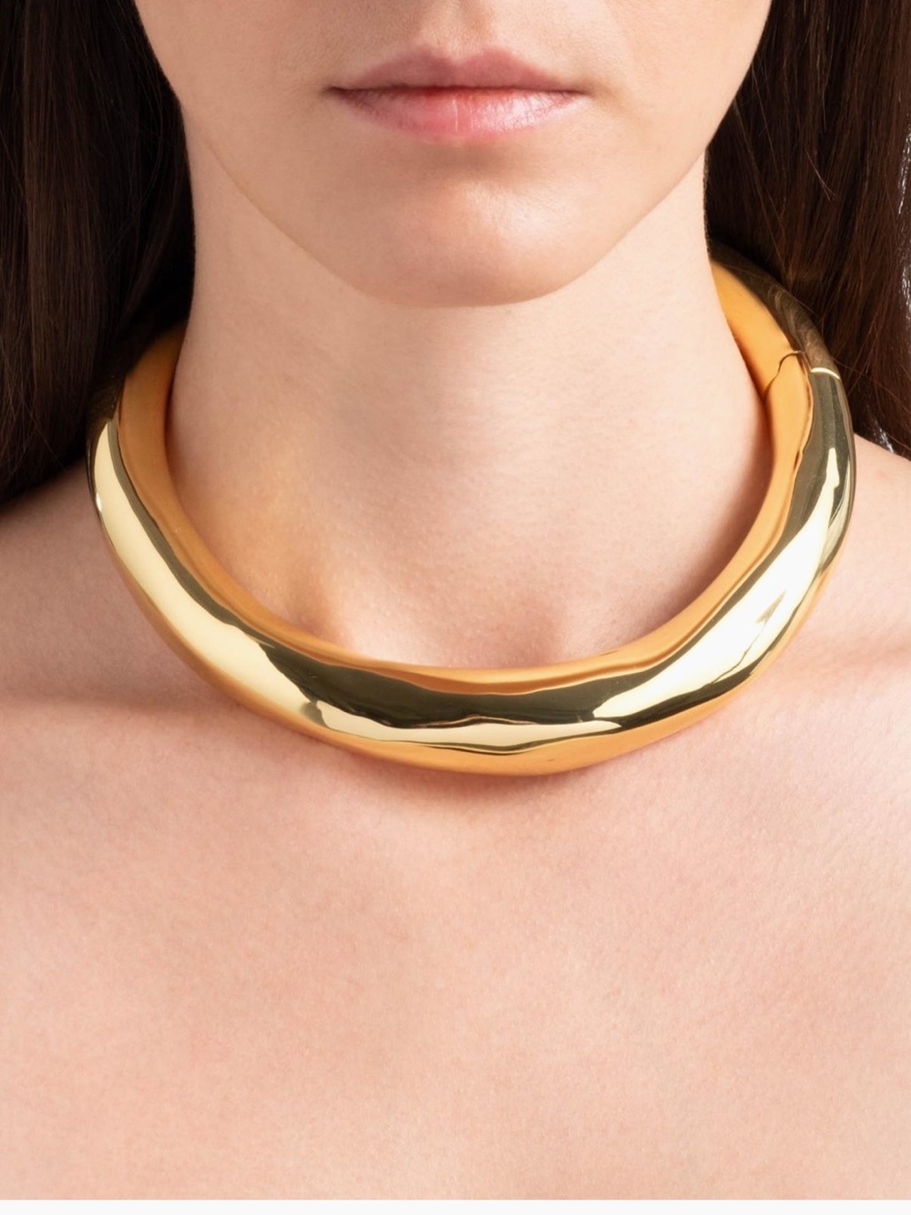 Alexis Bittar Polished Gold Collar Necklace